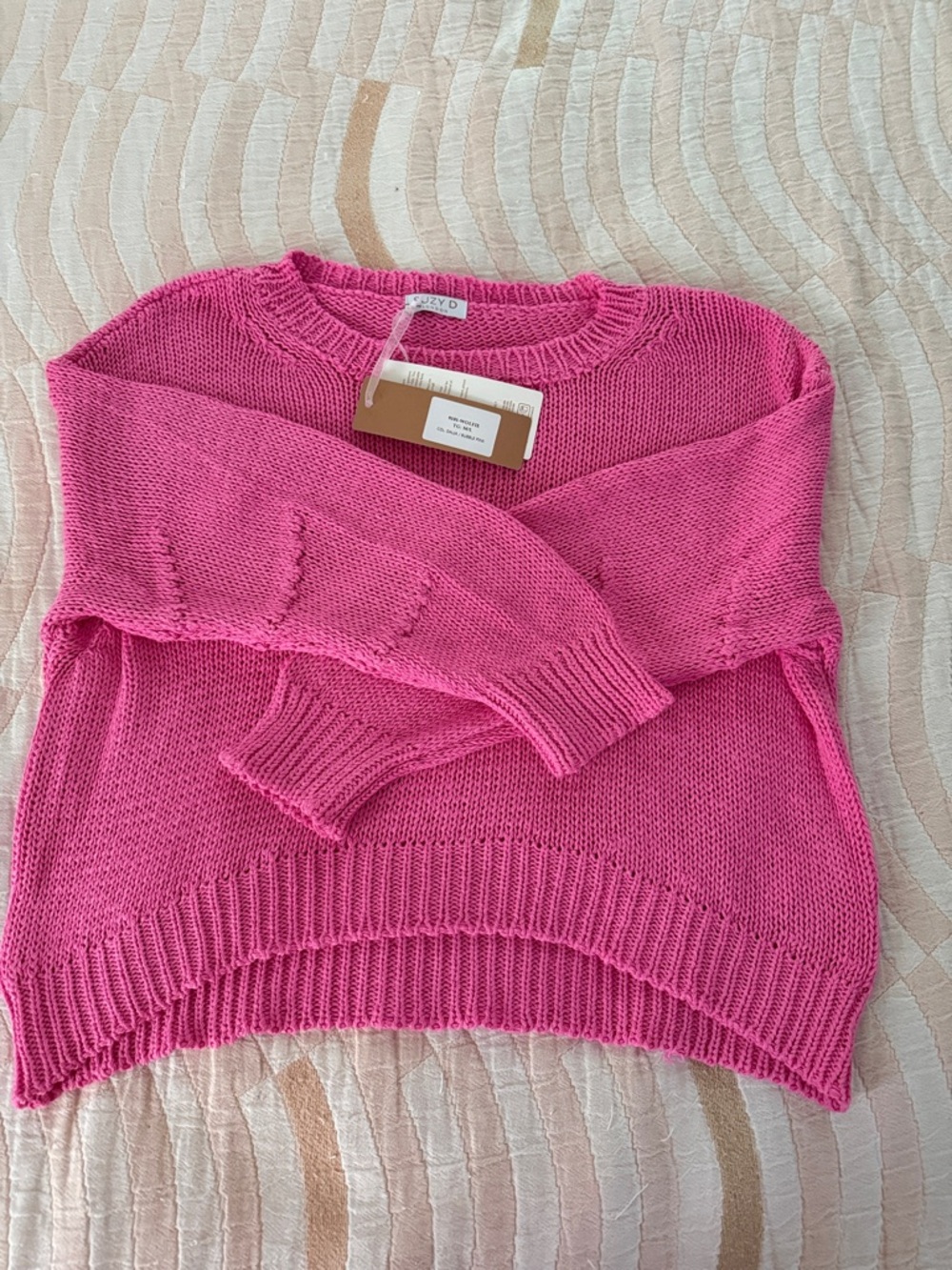 Suzy D Pink Knit Women's Sweater